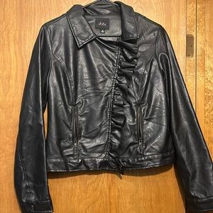 Black leather jacket